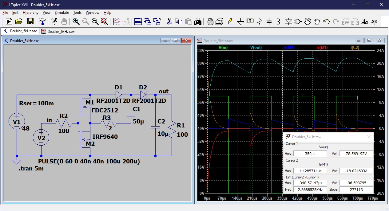 Voltage Doubler 5 kHz