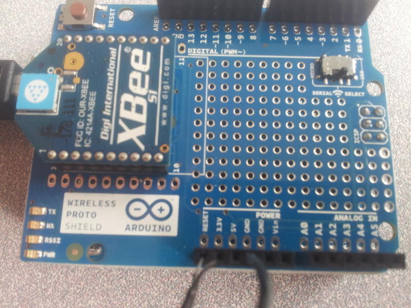 Configure Arduino Uno and Wireless shield as a SparkExplorer - TOP view