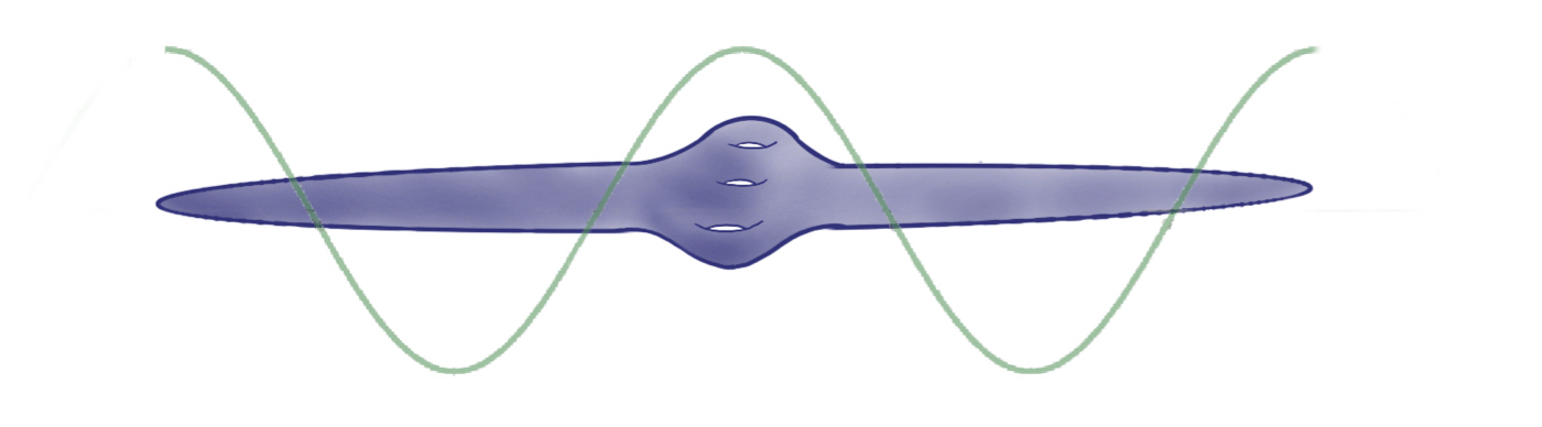 Approximate eigenfunction on three-holed torus