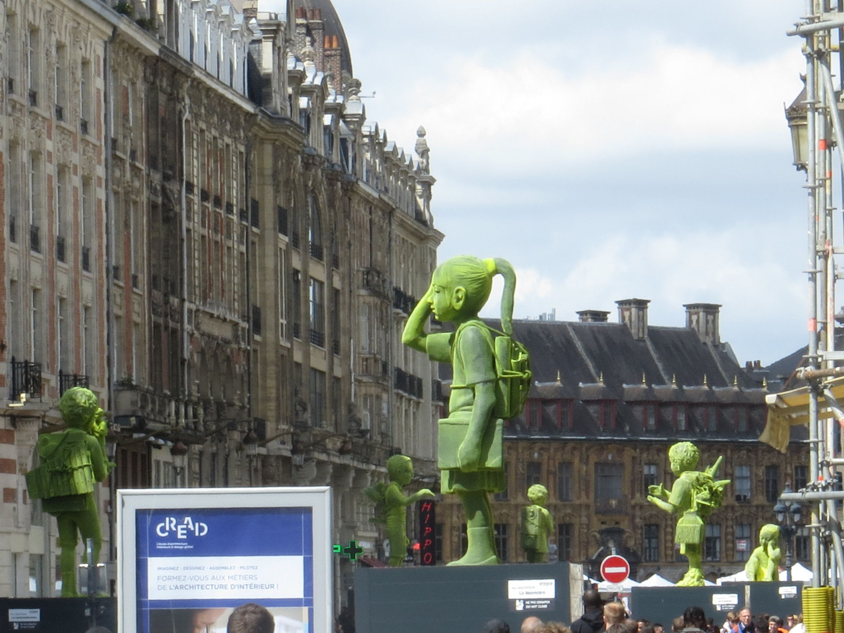 The street with Moss people