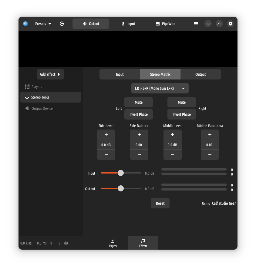 EasyEffects - Downmix audio output to mono