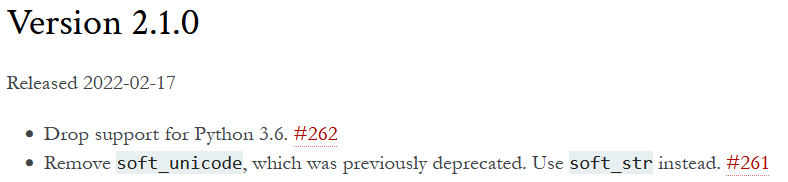 Deprecação do soft_unicode na v2.1.0 do markupsafe