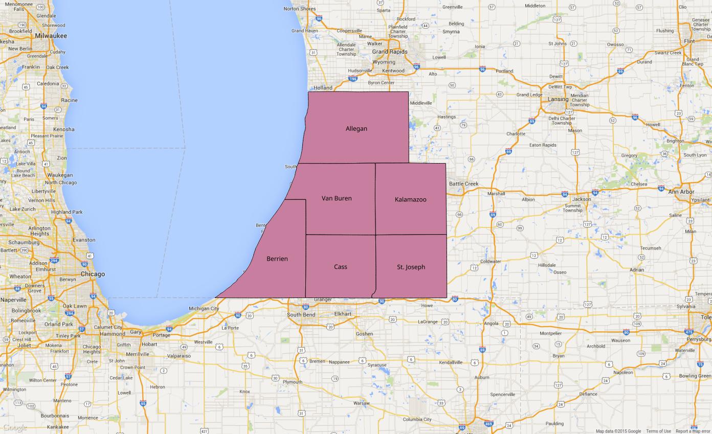 visual of sample counties