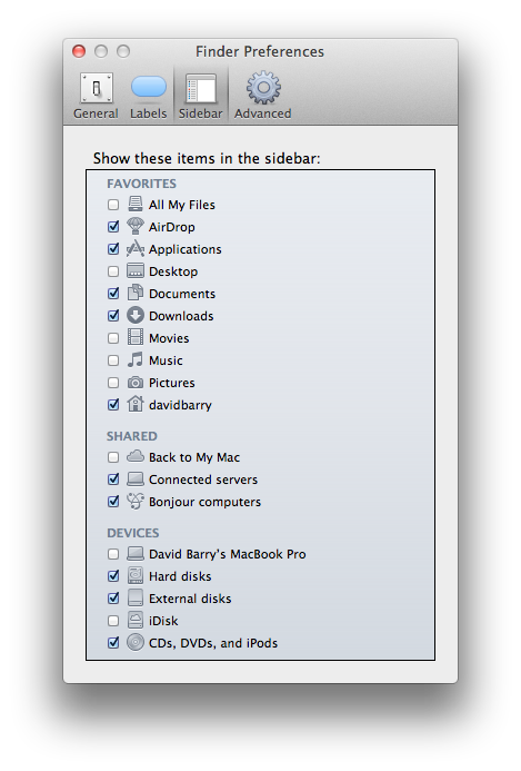 Finder Preferences