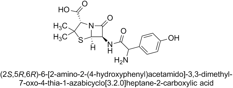 (2S,5R,6R)-6-[2-amino-2-(4-hydroxyphenyl)acetamido]-3,3-dimethyl-7-oxo-4-thia-1-azabicyclo[3.2.0]heptane-2-carboxylic acid