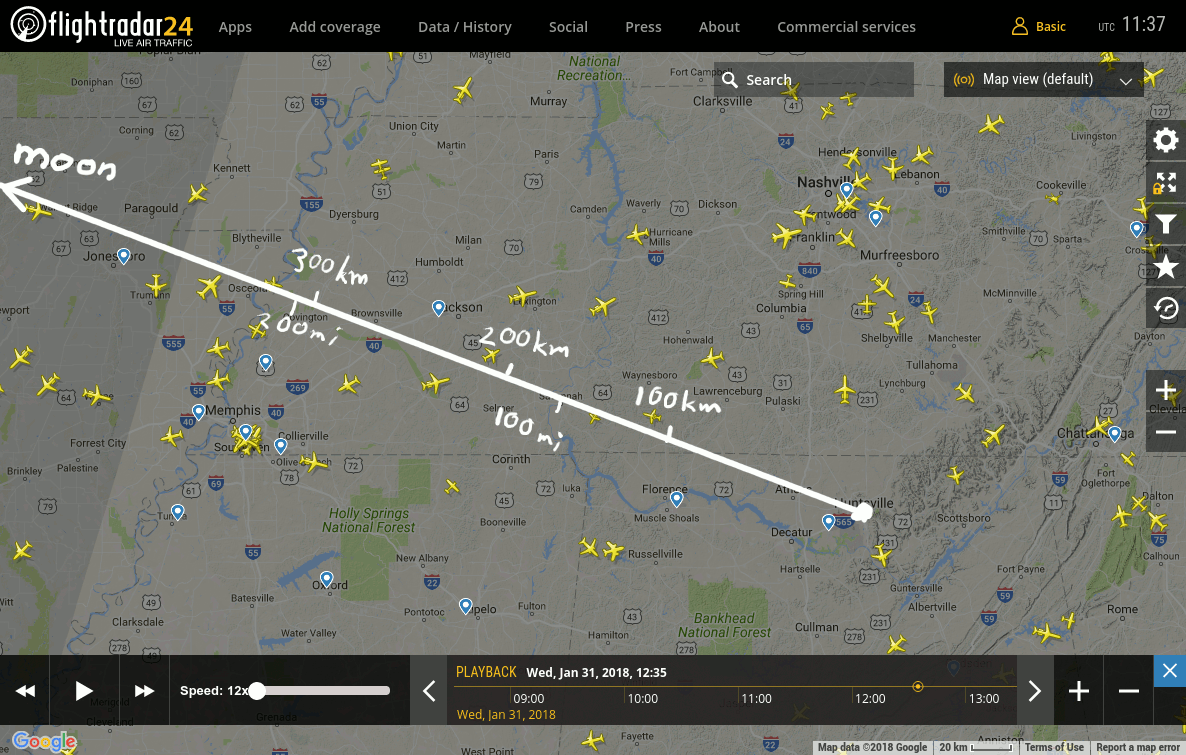 Flightradar replay