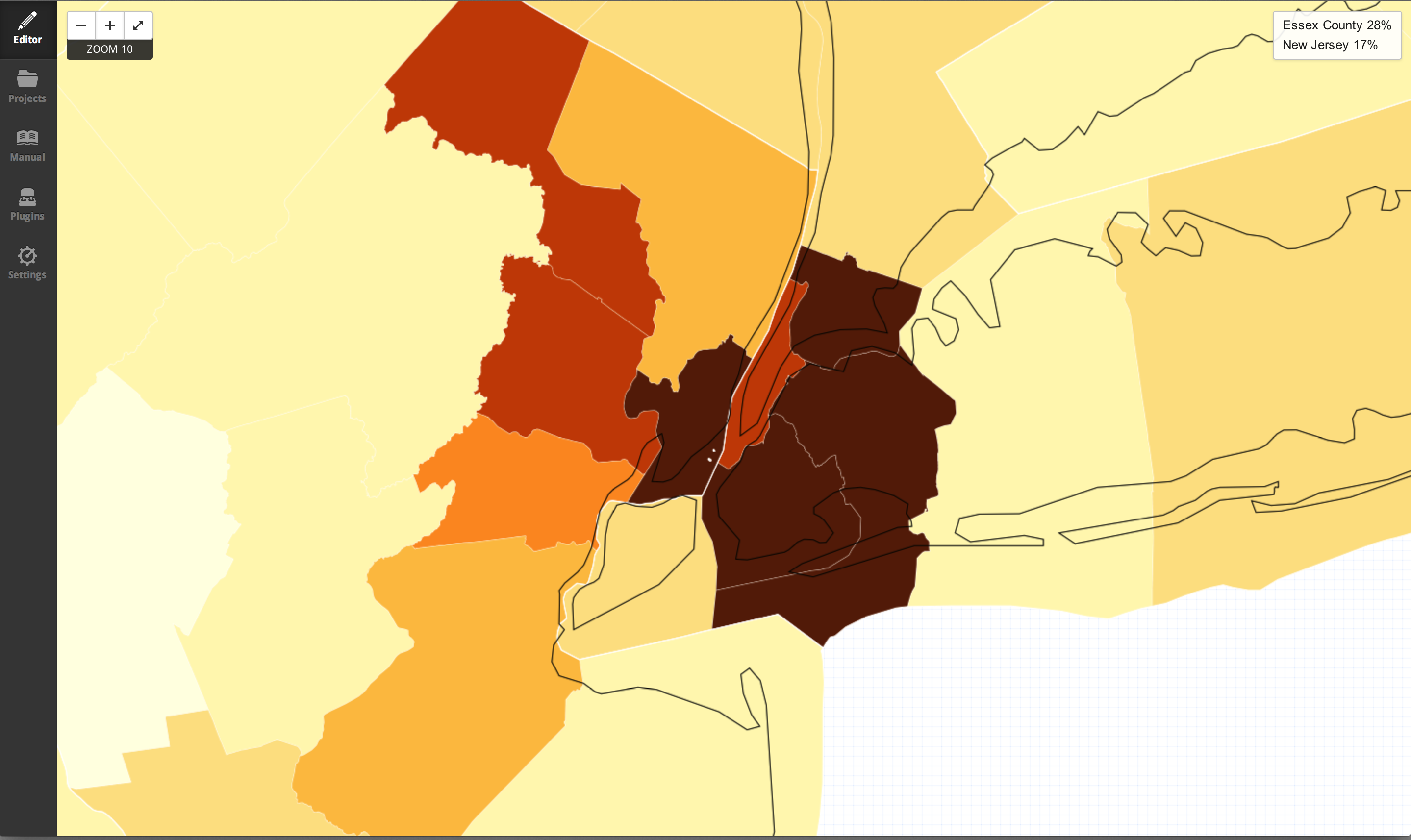 County shapefiles example