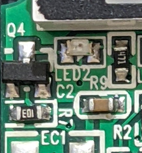 PNP Transistor labeled Y2