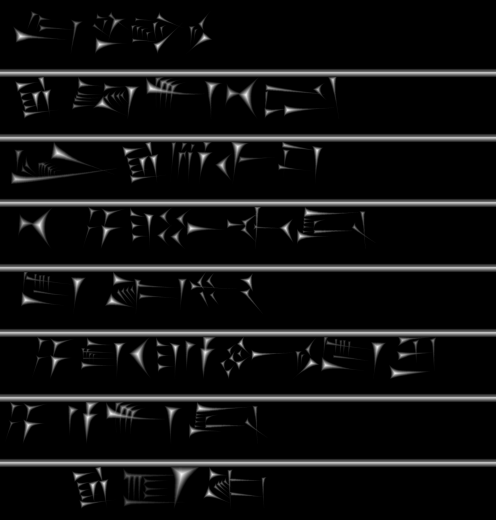 Cuneiform sign template