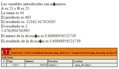 Error al usar gmp_fact