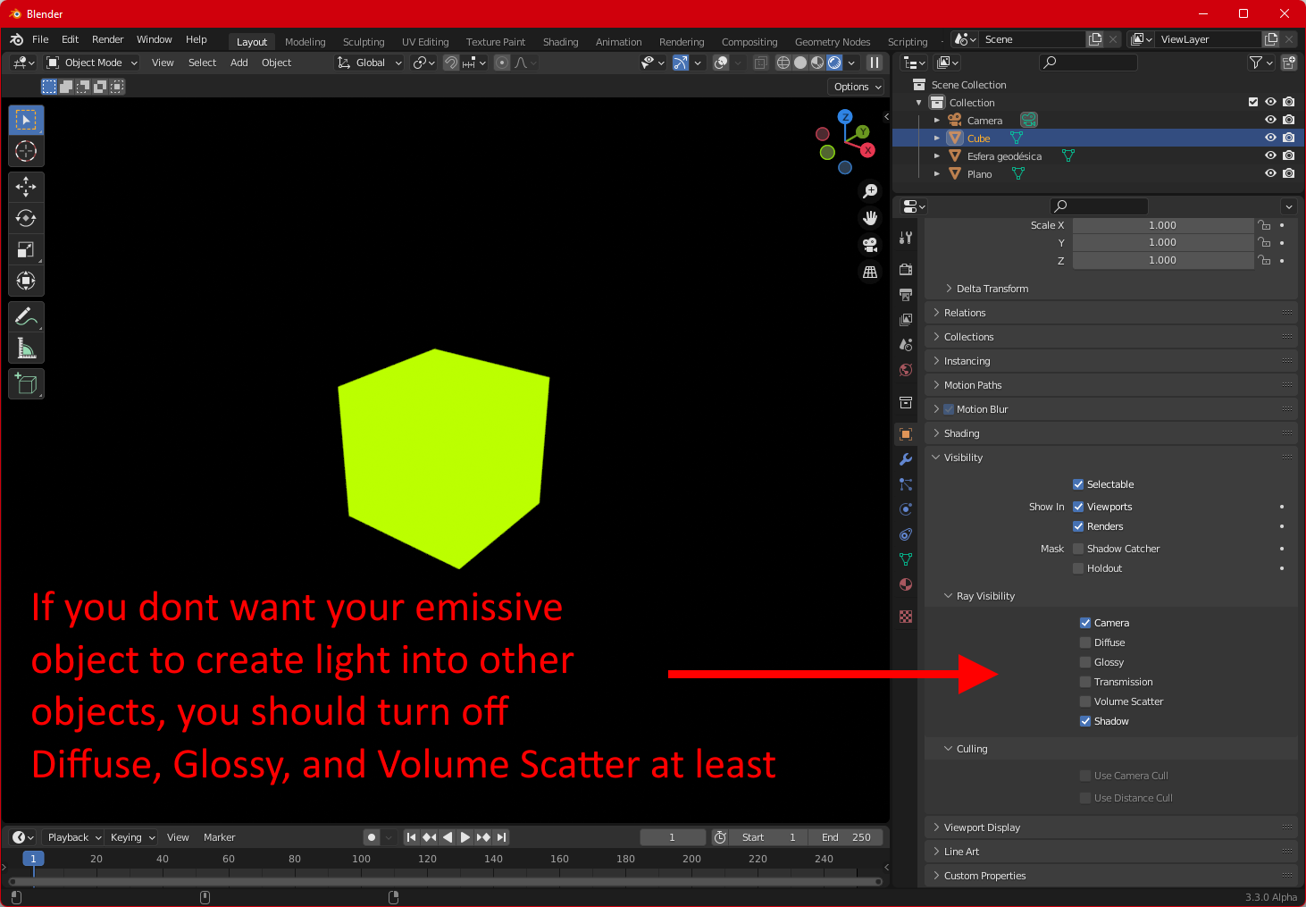 Disable emissive light going to environment