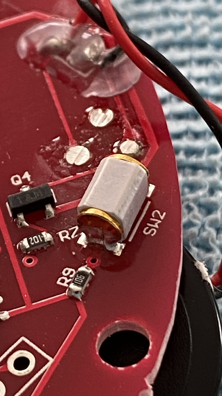 closeup of electronic component