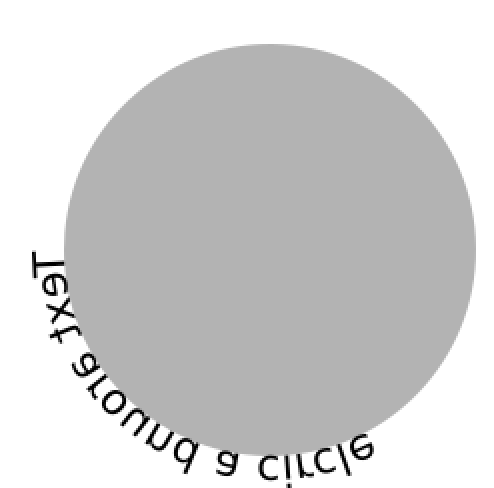 Text on circle