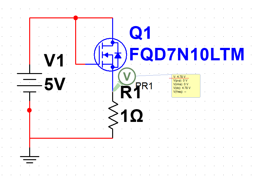 N Mosfet in Simulator