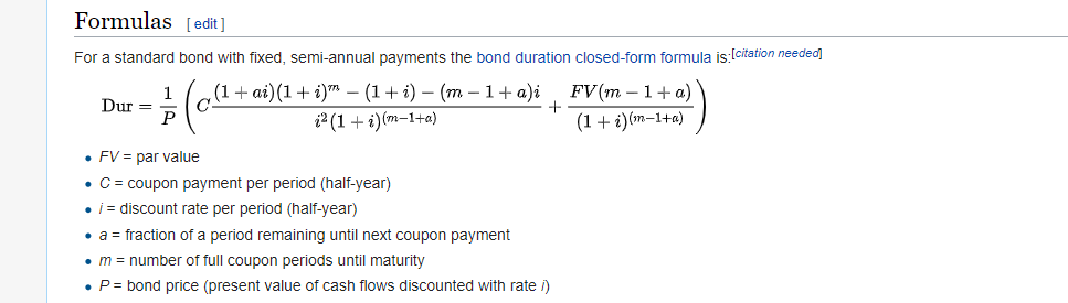 Bond Duration