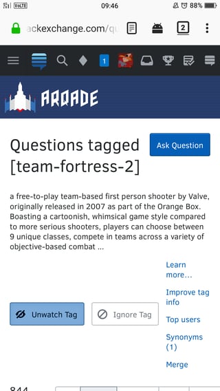 Tag Page on mobile