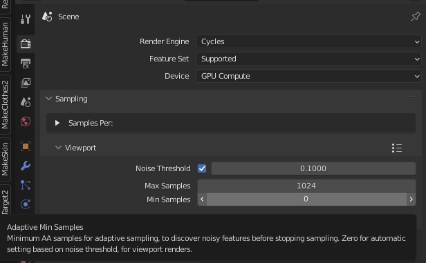 Cycles Min Samples Setting