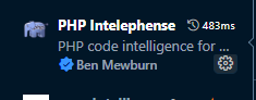 Extensión PHP Intelephense