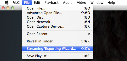 VLC exporting