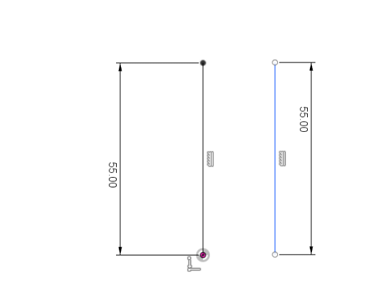 Left line: well defined