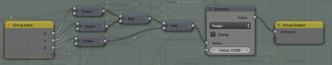 Node group "Distance"