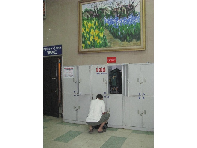 Luggage Lockers at Hanoi train station