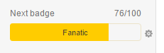 Next Badge progress bar