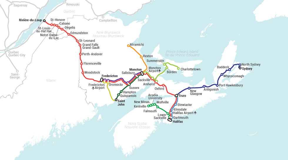 Maritime Bus route map