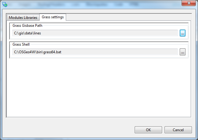 setting grass parameters in uDig