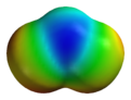 Electrostatic potential map of ozone