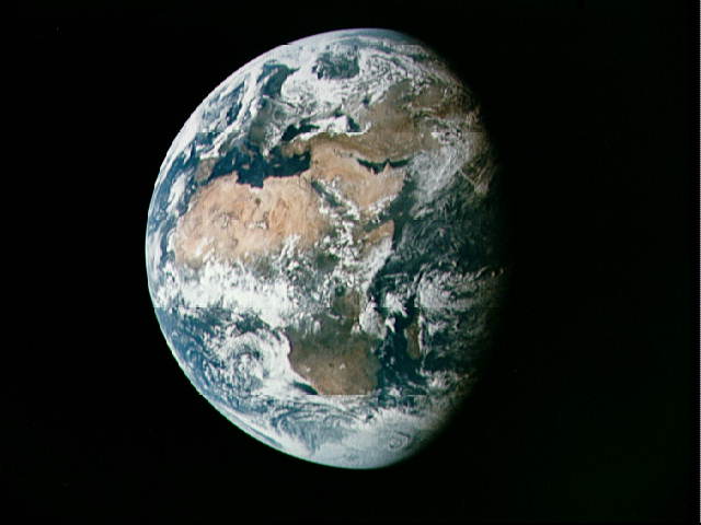 Apollo 11 photo of Earth, showing Africa, Europe, and the Middle East