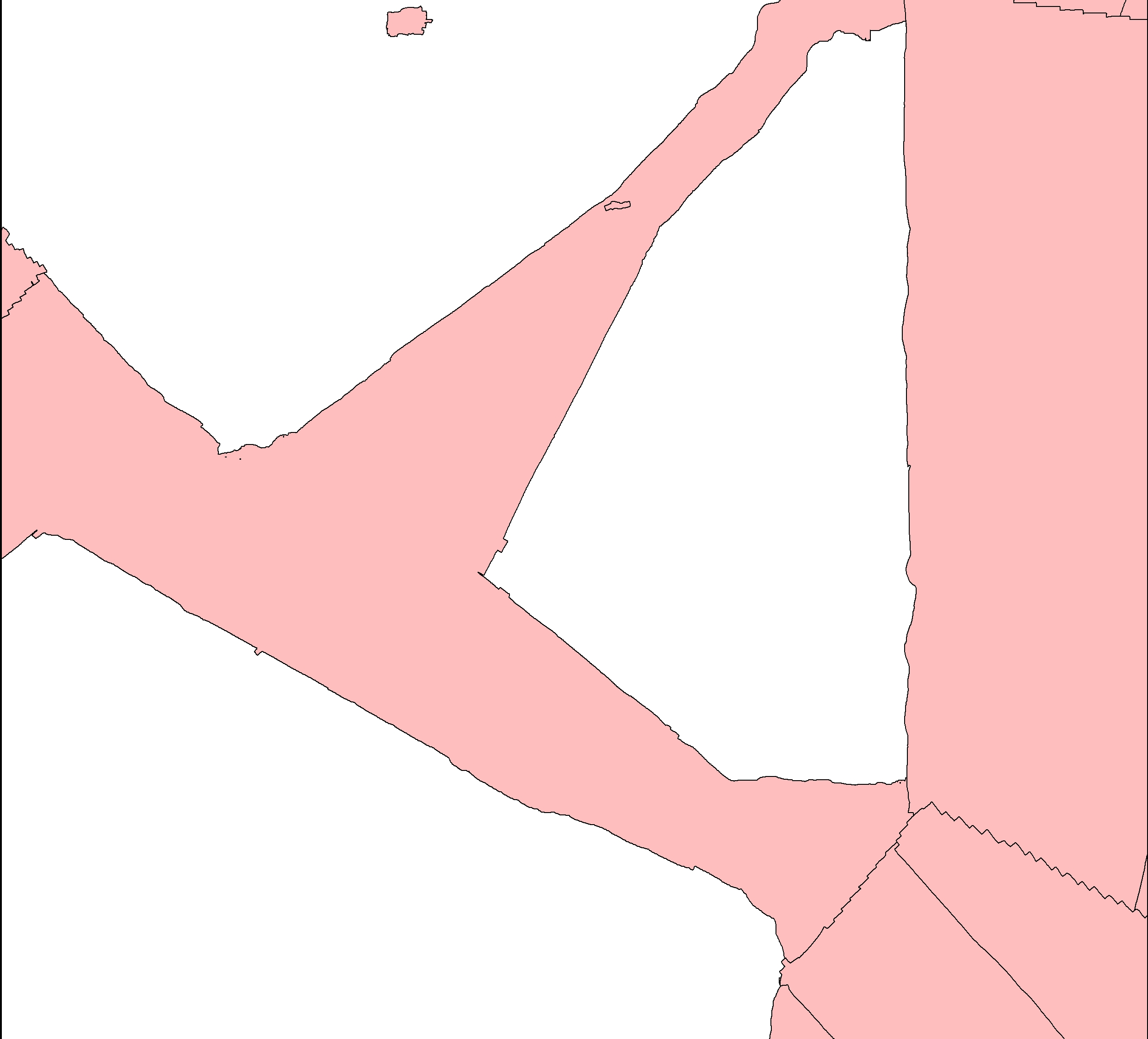 Fig 1. Shapefile that portrays surveyed areas