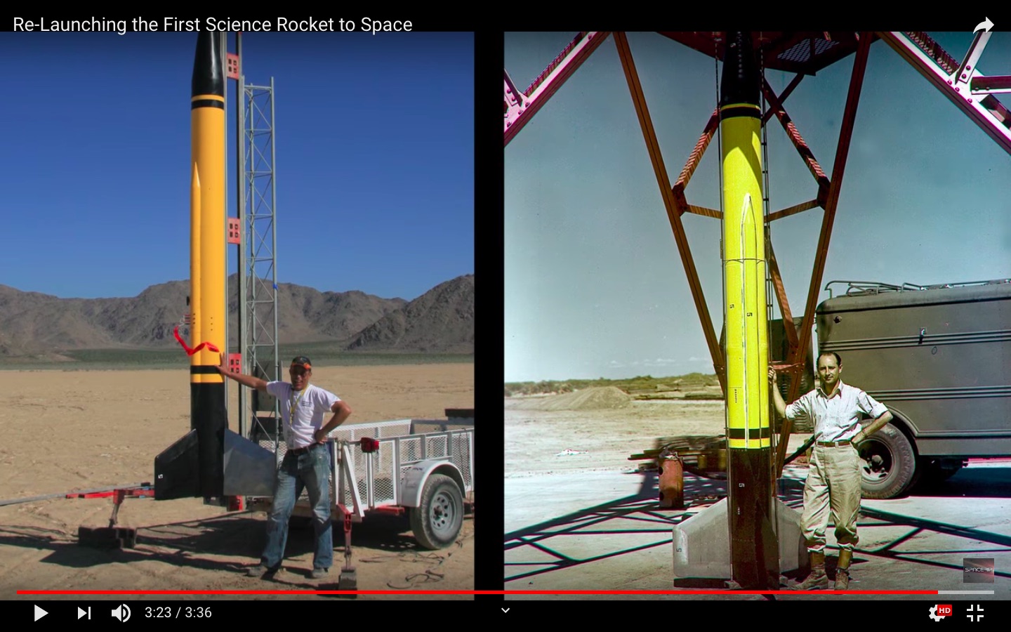 YouTube: Re-Launching the First Science Rocket to Space