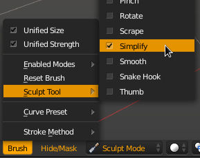 brush types menu