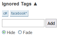 Ignored Tags section