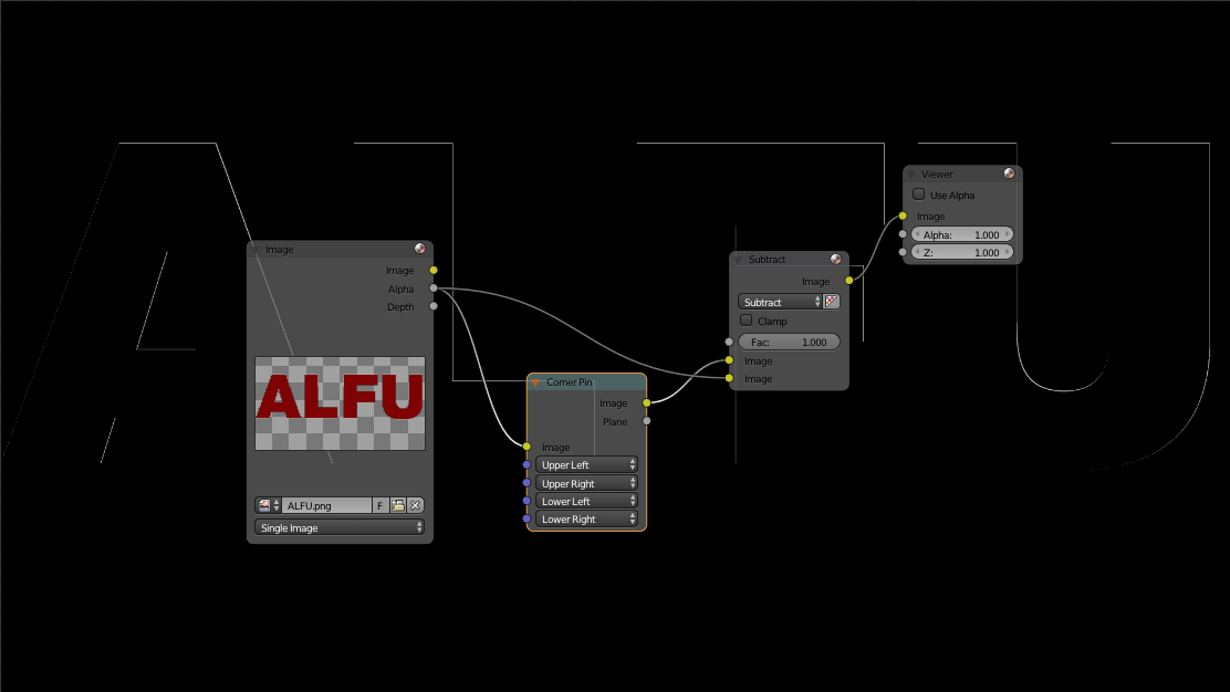 Screengrab of unexpected behavior of Corner Pin node