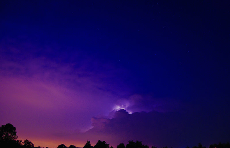 sky, with purple clouds