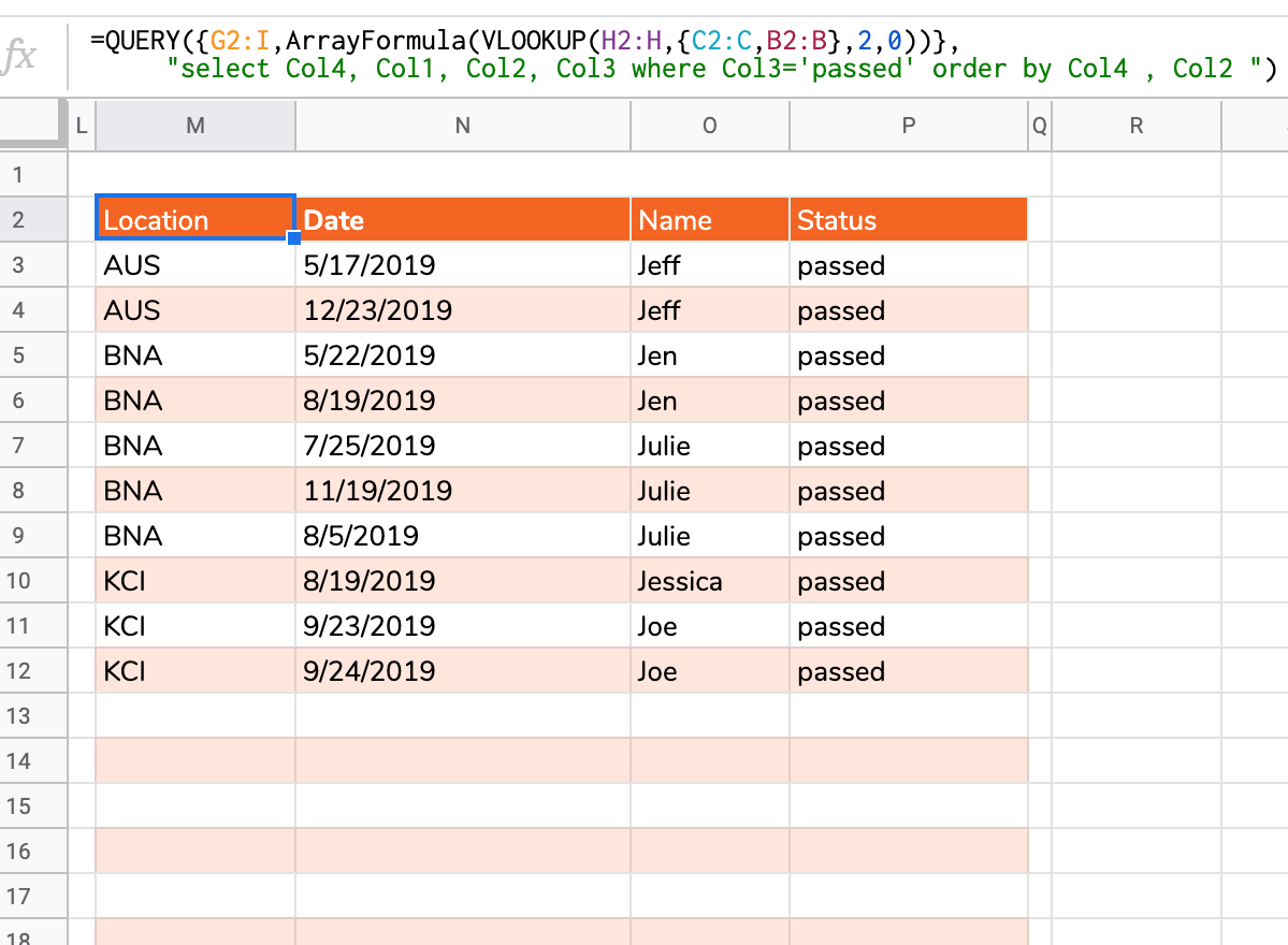 Create column in query based on reference range matches 