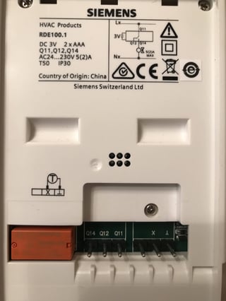 Thermostat back panel