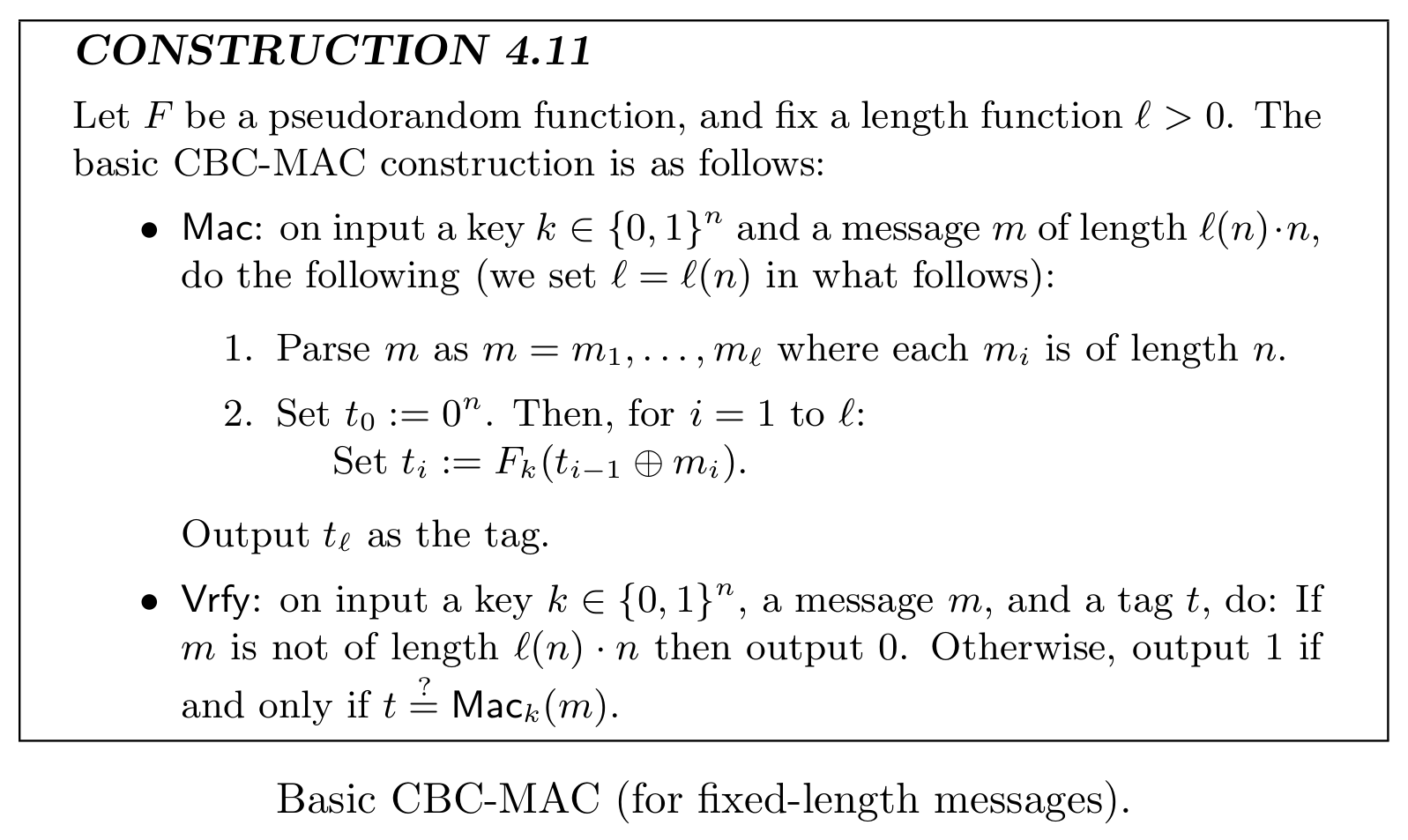 basic CBC-MAC