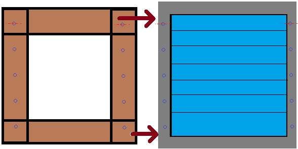 Positioning the plywood frame on top of the window