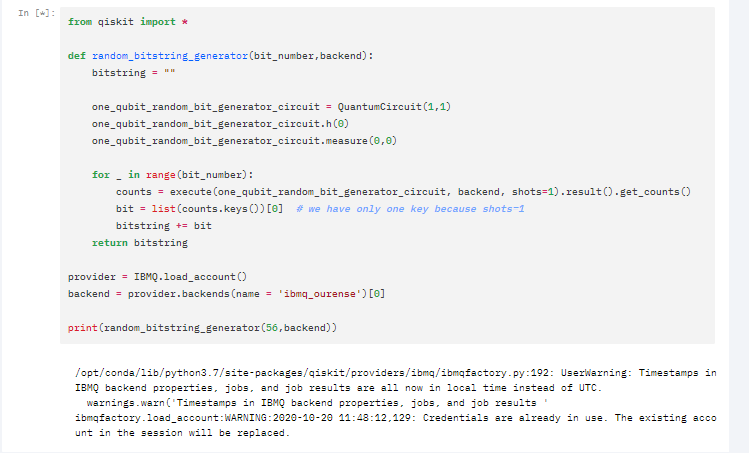 qrng code in quantum lab