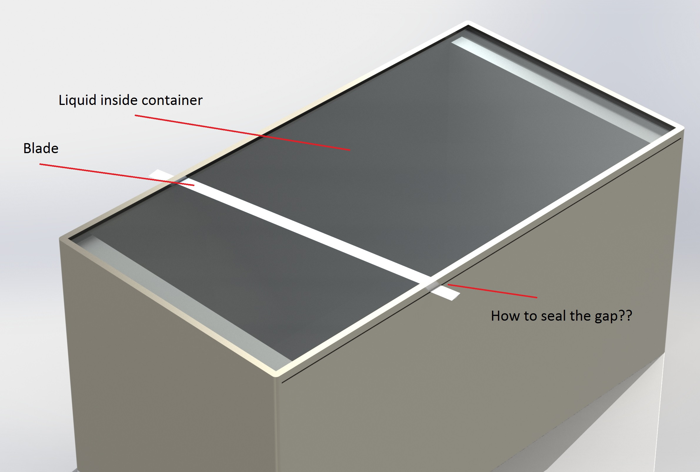 Vat with scraper blade