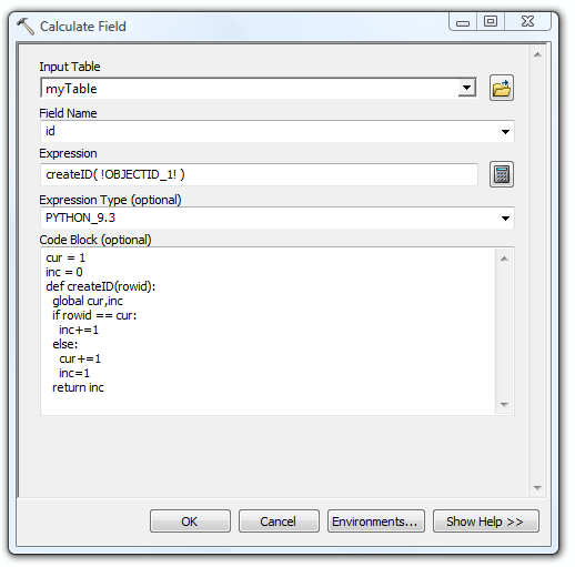 Field calculator