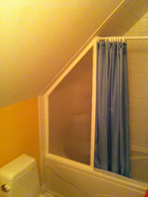 sloped shower