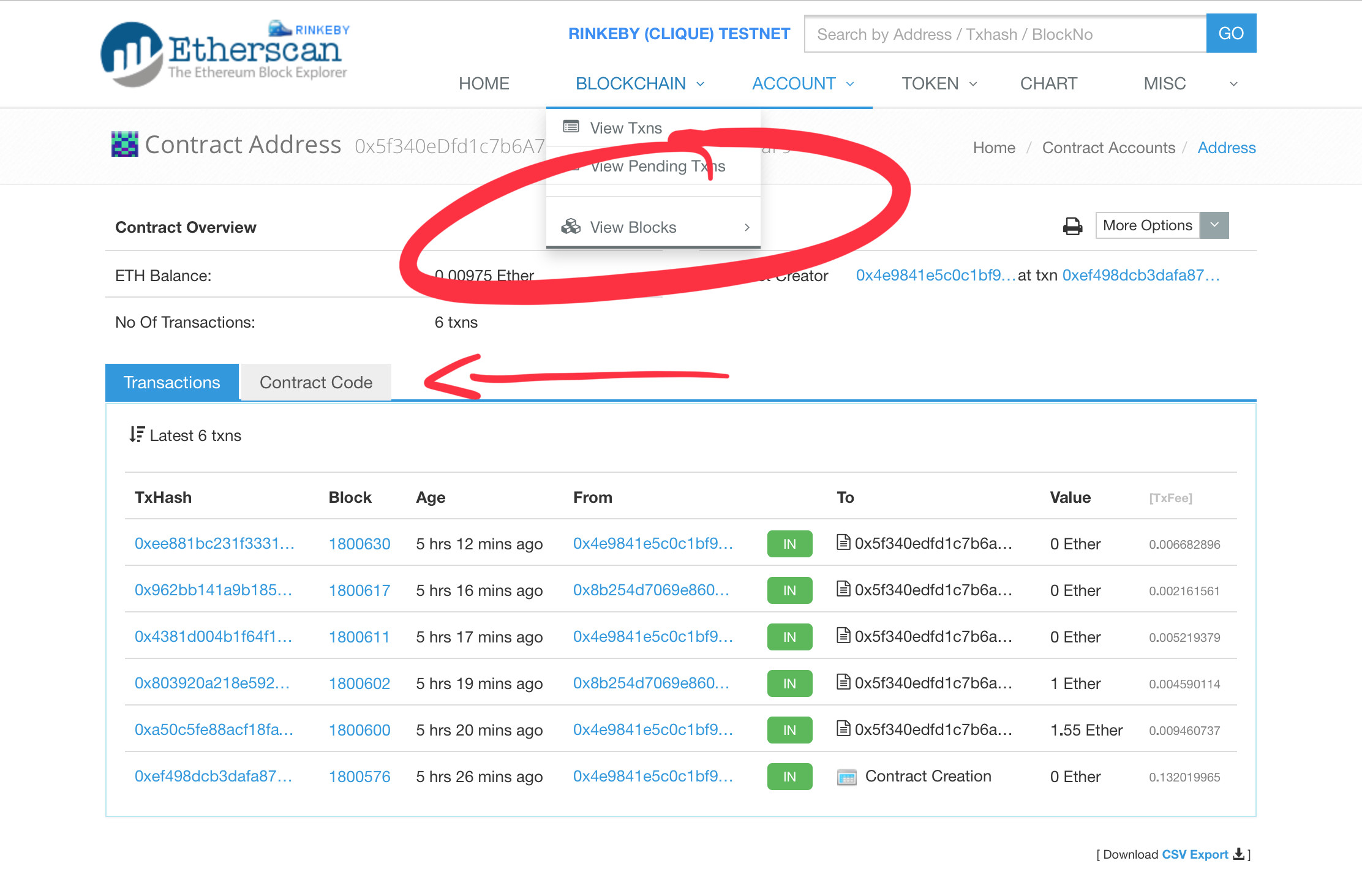 Rinkeby Etherscan