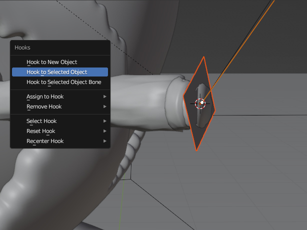 hook to selected object