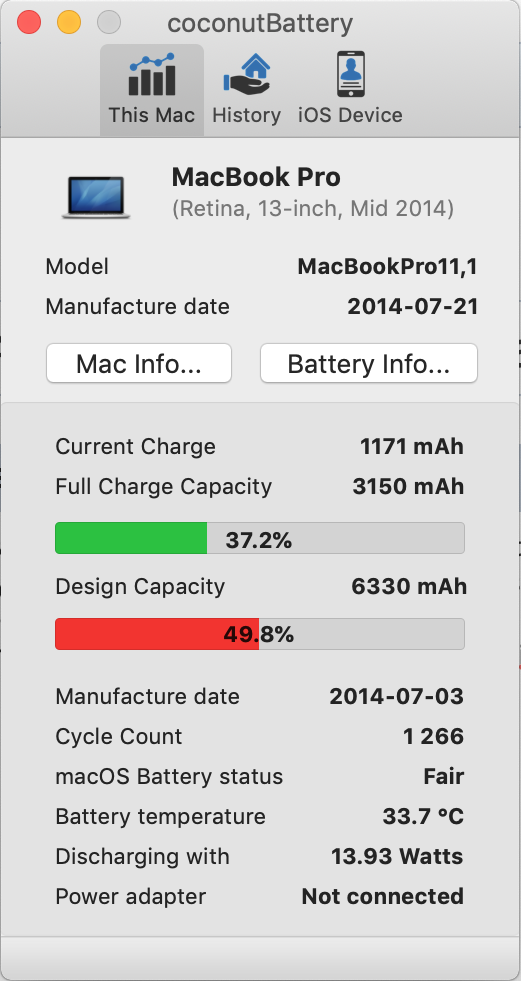 CoconutBattery screenshot