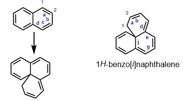 1*H*-benzo[*d*]naphthalene or 1*H*-benzo[*i*]naphthalene 