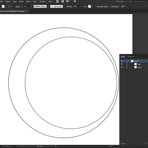 Step 1: Draw your circles